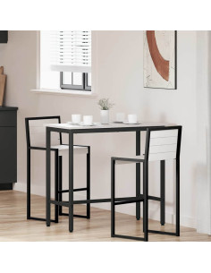 tavolo Bianco 100 x 50 x 91 cm Legno ingegnerizzato e acciaio