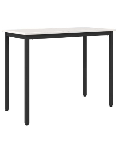 tavolo Bianco 100 x 50 x 77 cm Legno ingegnerizzato e acciaio