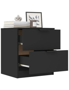 Comodino Nero in Legno Multistrato