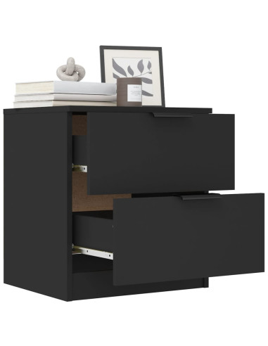 Comodino Nero in Legno Multistrato