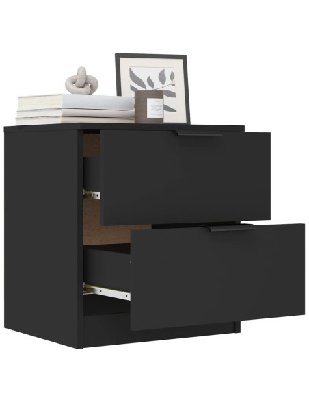 Comodino Nero in Legno Multistrato