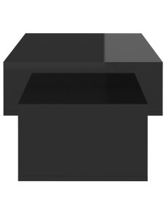 Tavolino da Salotto Nero Lucido 105x55x32 cm in Truciolato