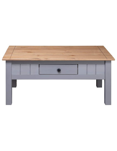 Tavolino Salotto Grigio 100x60x43,5cm Pino Massello Panama Range