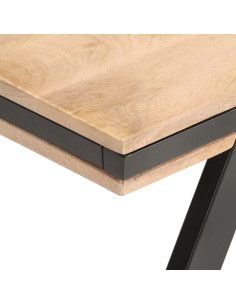 Tavolino da Salotto 114x65x40 cm in Legno Massello di Mango