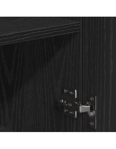 Credenza Rovere Nero 78 x 38 x 80 cm Legno multistrato