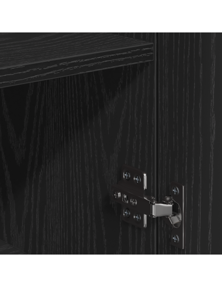 Credenza Rovere Nero 78 x 38 x 80 cm Legno multistrato