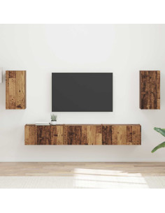 Set mobile TV 5 pcs Legno vecchio Legno multistrato