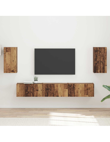 Set mobile TV 5 pcs Legno vecchio Legno multistrato