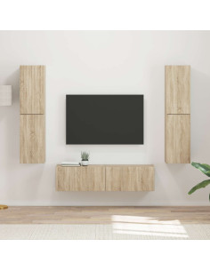 Set mobile TV 6 pcs Rovere Sonoma Legno multistrato