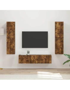 Set mobile TV 6 pcs Rovere fumé Legno multistrato