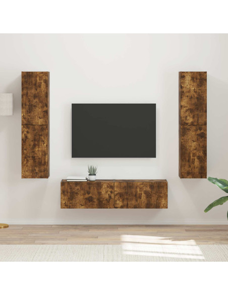 Set mobile TV 6 pcs Rovere fumé Legno multistrato