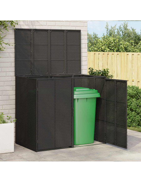 Cassa per Spazzatura 2 pcs Nero 65 x 80 x 115 cm Polietilene