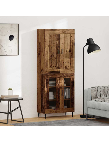 Credenza 2 pcs Legno vecchio Legno multistrato