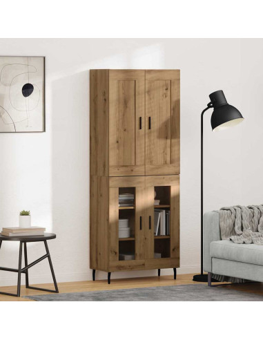 Credenza 2 pcs Rovere artigianale Legno multistrato