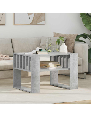 Tavolino da salotto Grigio cemento 66 x 49,5 x 45 cm
