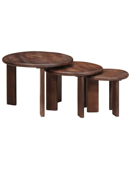 Tavoli da Caffè Nido 3 pcs Legno di mango massello