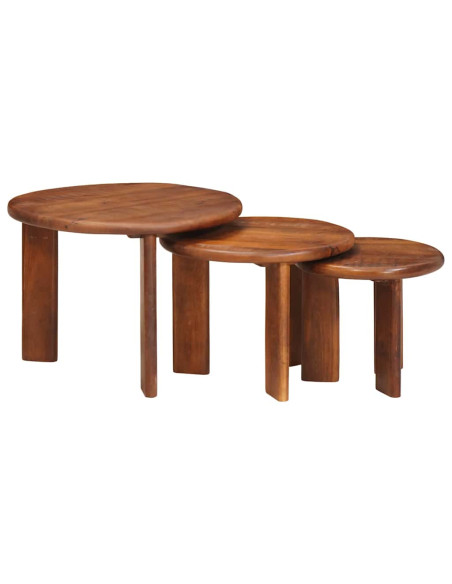 Tavoli da Caffè Nido 3 pcs Legno di mango massello