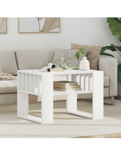 Tavolino da salotto Bianco 66 x 49,5 x 45 cm Legno multistrato