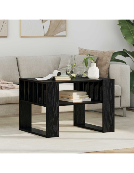 Tavolino da salotto Rovere Nero 66 x 49,5 x 45 cm