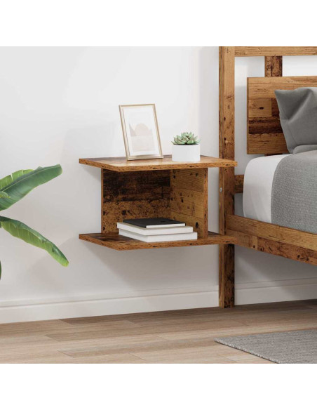 Comodino 2 pcs Legno vecchio 40 x 30 x 25 cm Legno multistrato