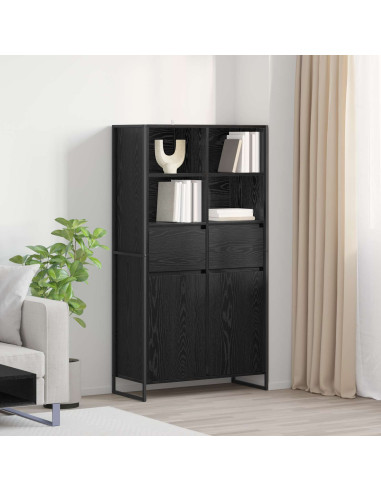 Credenza 2 pcs Rovere Nero 81 x 36 x 150.5 cm Legno multistrato
