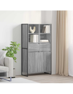 Credenza con cassetto 2 pcs Grigio Sonoma 81 x 36 x 150.5 cm