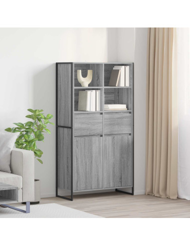 Credenza con cassetto 2 pcs Grigio Sonoma 81 x 36 x 150.5 cm