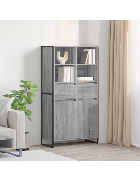 Credenza con cassetto 2 pcs Grigio Sonoma 81 x 36 x 150.5 cm