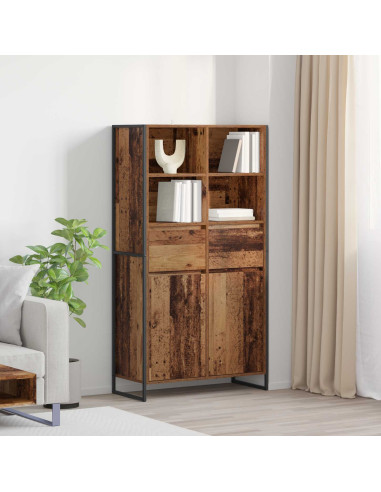 Credenza con cassetto 2 pcs Legno vecchio 81 x 36 x 150.5 cm