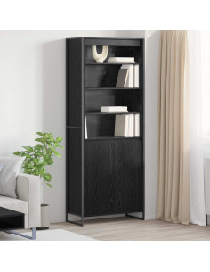 Armadi alti 2 pcs Rovere Nero 79 x 36 x 200 cm