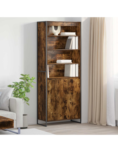 Armadi alti 2 pcs Quercia Fumosa 79 x 36 x 200 cm