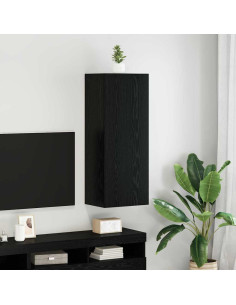 Mobile TV da parete Rovere Nero 40,5 x 30 x 102 cm