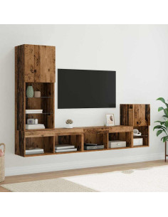 Unità per TV a Muro Legno vecchio Legno multistrato