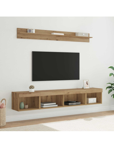 Set di Mobiletto da TV a Parete 5 pcs Rovere artigianale