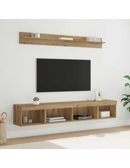 Set di Mobiletto da TV a Parete 5 pcs Rovere artigianale