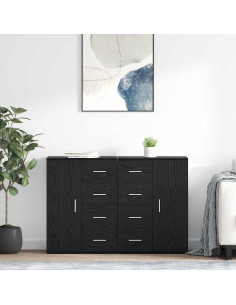 Sideboards Corona 2 pcs Rovere Nero 59 x 39 x 80 cm