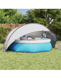 Dome Piscina Grigio e arancione 405 x 405 x 192 cm