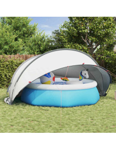 Dome Piscina Grigio e arancione 430 x 430 x 210 cm