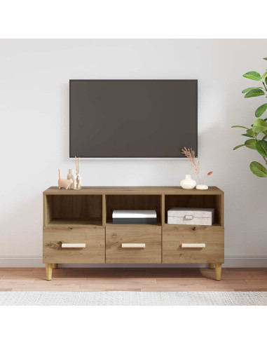 Mobile TV con cassetto Rovere Artigianale 102 x 35,5 x 50 cm