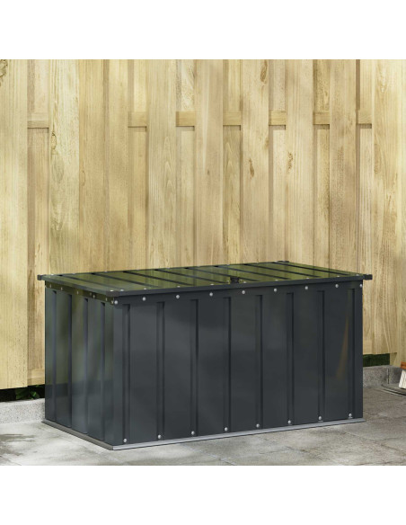 Scatola di Stoccaggio per Giardino Nero 101 x 56,5 x 50 cm