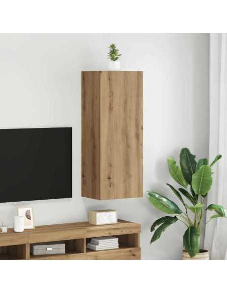 Mobile TV da parete Rovere artigianale 40,5 x 30 x 102 cm