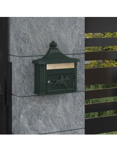 Cassetta Postale da Muro con porta Verde 40,5 x 16 x 45 cm