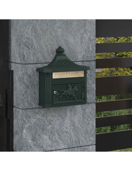 Cassetta Postale da Muro con porta Verde 40,5 x 16 x 45 cm