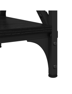 Tavolo laterale Rovere Nero 55 x 38 x 45 cm Legno multistrato