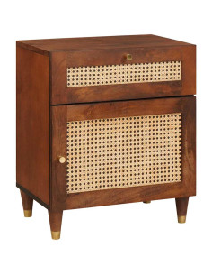 Comodini con cassetto 50 x 33 x 60 cm Legno di mango massello