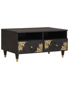 Tavolino da salotto con cassetto Nero 80 x 54 x 40 cm