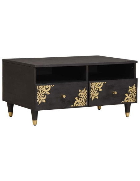 Tavolino da salotto con cassetto Nero 80 x 54 x 40 cm