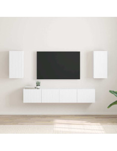 Mobile TV da parete 2 pcs Bianco 30 x 31 x 60 cm