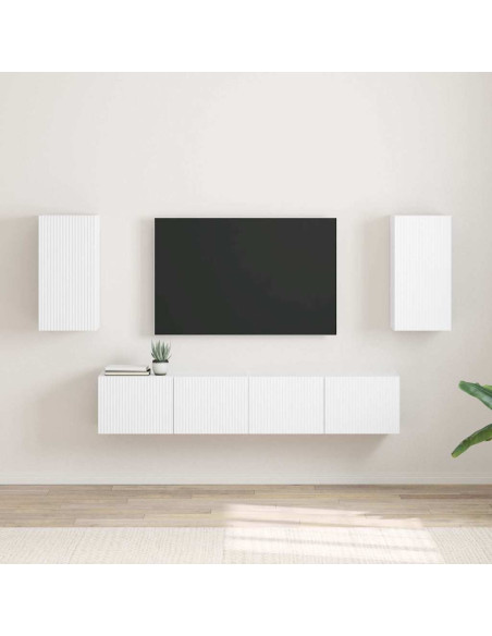 Mobile TV da parete 2 pcs Bianco 30 x 31 x 60 cm