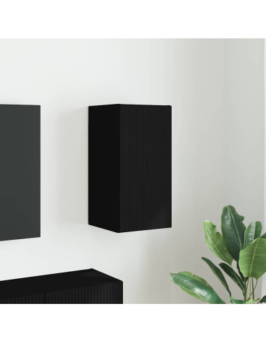 Mobile TV da parete Nero 30 x 31 x 60 cm Legno multistrato